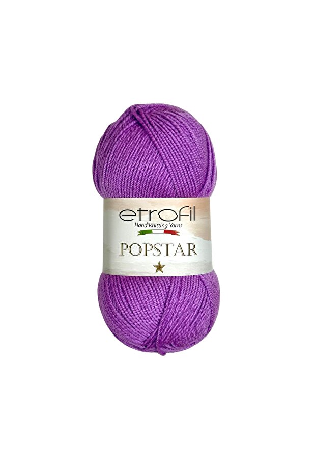Popstar Knitting Yarn Lilac 25% Organic Wool 75% Acrylic 100g 280m (76076)