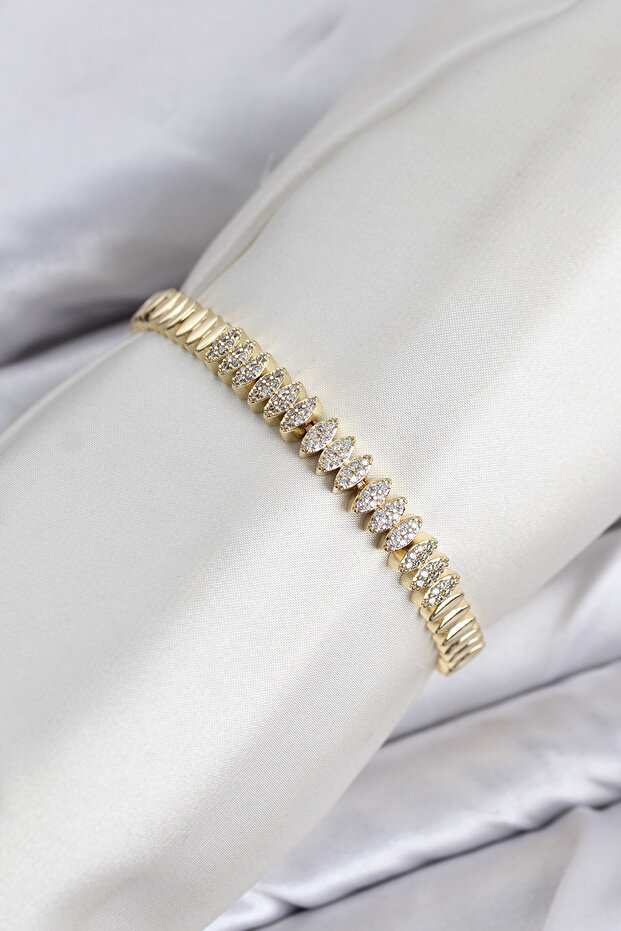 Cm Arpa Model Zircon Stone Vip Series Gold Color Brass Women's Bracelet