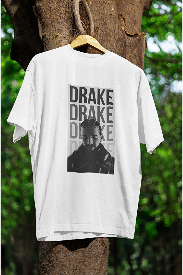 Drake Printed Crewneck Cotton Oversize Fit Unisex Short Sleeve Tshirt