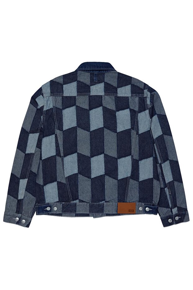 Geacă de blugi patchwork pentru bărbați M - 2
