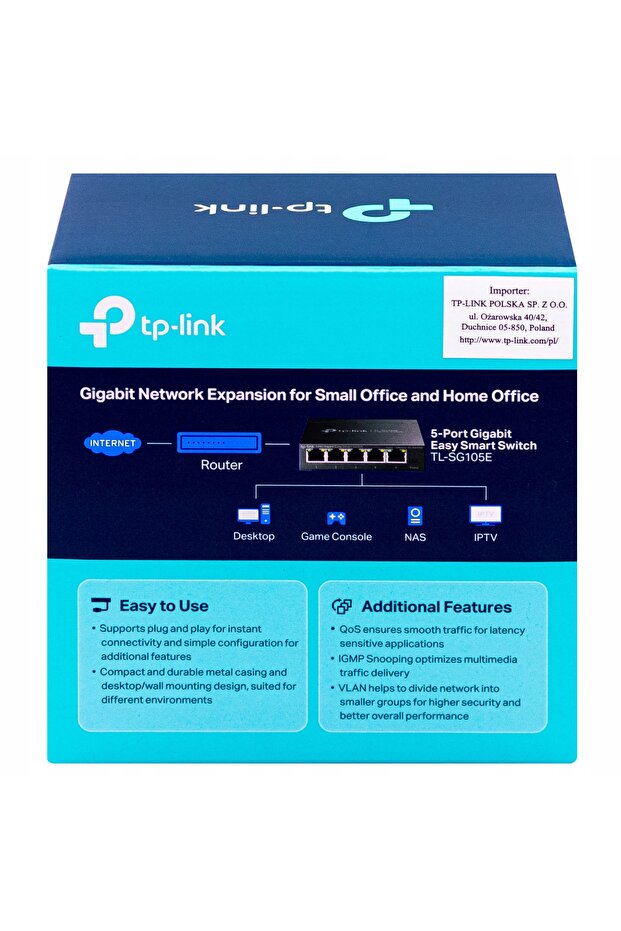Switch TP-LINK TL-SG105E - 8