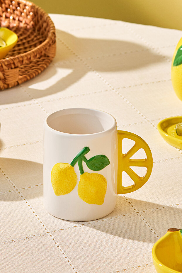 Lemon Lemon Patterned Mug 280 ml