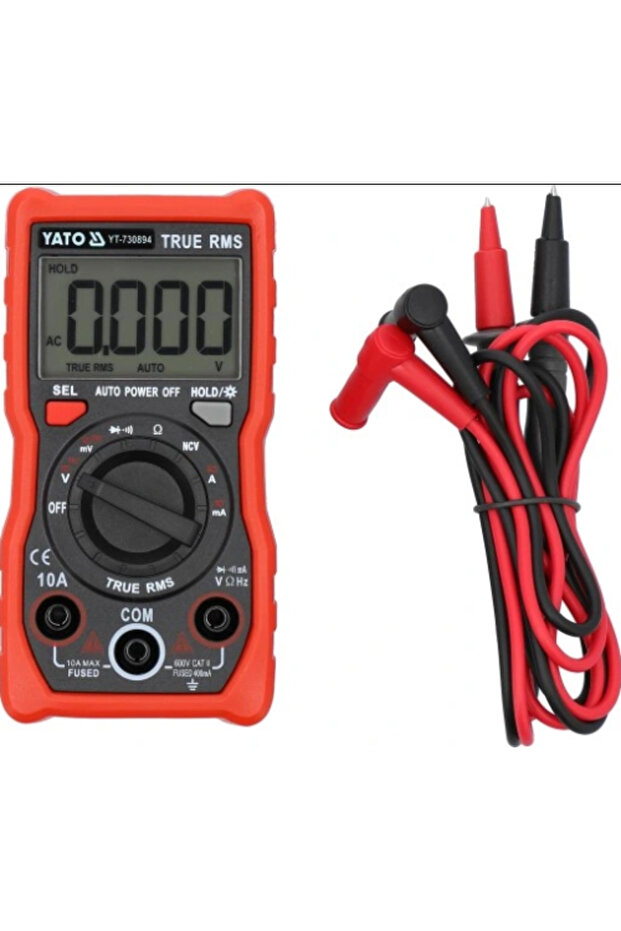 جهاز قياس رقمي متعدد الوظائف بتقنية True RMS وشاشة LCD 4000 YT-730894