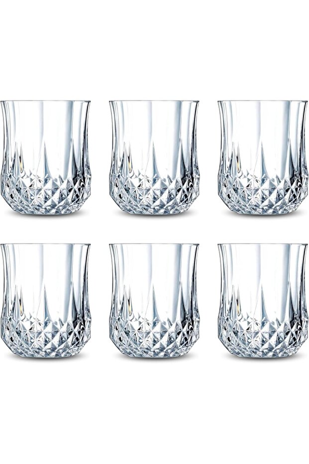 6 PCS Glass Tumbler Set by Addox Premium Drinking Glasses 240ml (Crystal Luxe)