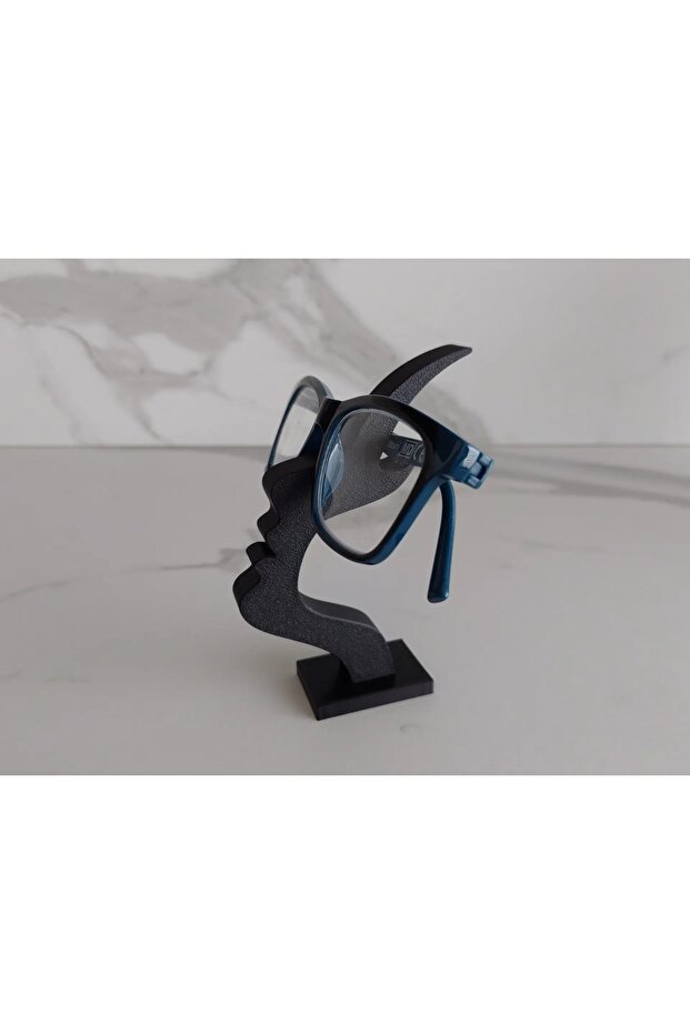 12cm Mini Face Figured Glasses Stand Plastic Glasses Holder Desktop Glasses Organizer Decorative Stand
