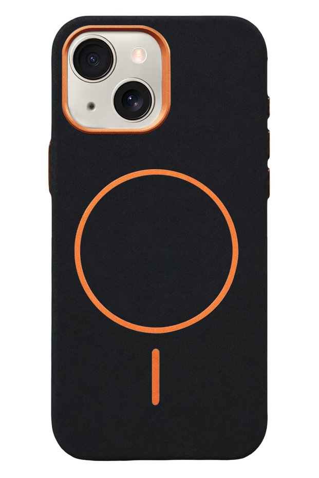 Shopilke iPhone 15 Luno Leather Magsafe Cover (195221) - Black