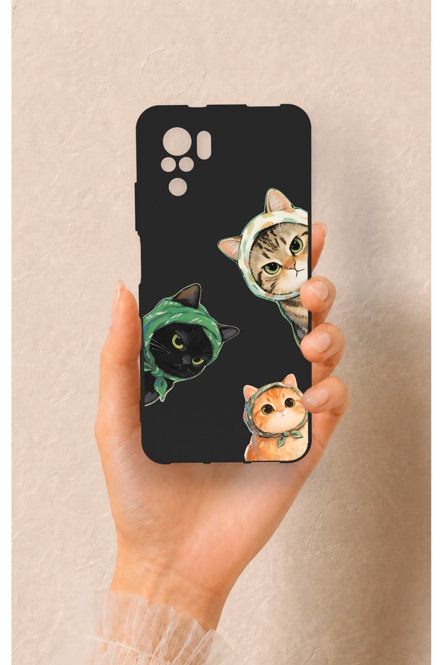 Redmi Note 10-10S Compatible Cat Team Patterned Silicone Case