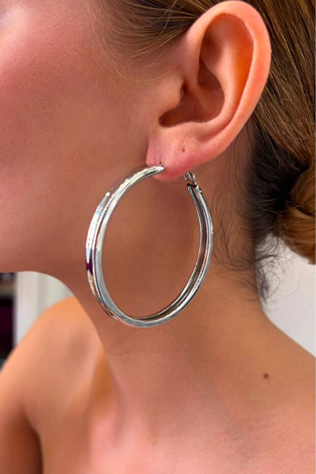 Steel Ring Big Icon Earrings