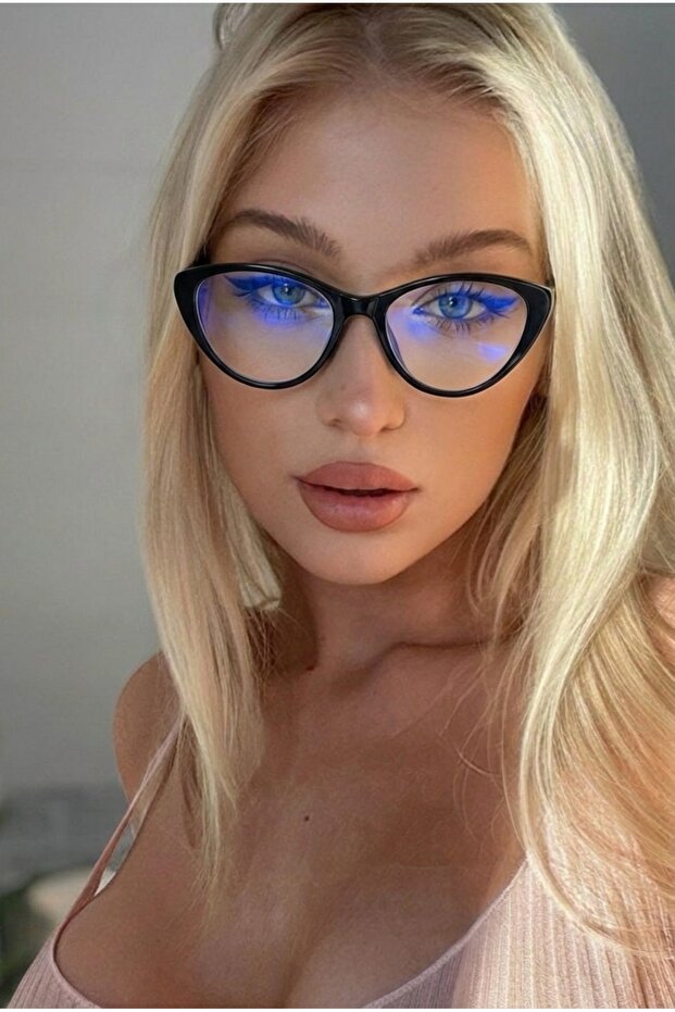Savenge Blue Light Protected Black Women's Computer Glasses