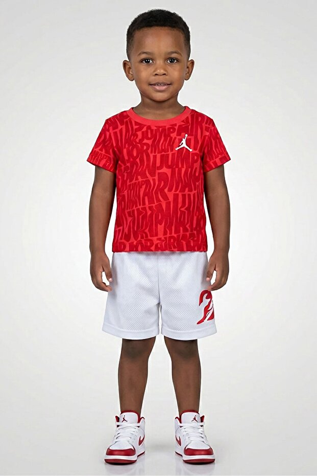 Toddlers Boy 2 Pcs Graphic Print T-Shirt And Shorts Set, Multicolor