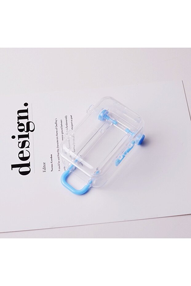 Blue 1/2PCS Sardine Can Shaped Storage Tin Box Portable Metal Material Sealed Jar with Lid for Stori