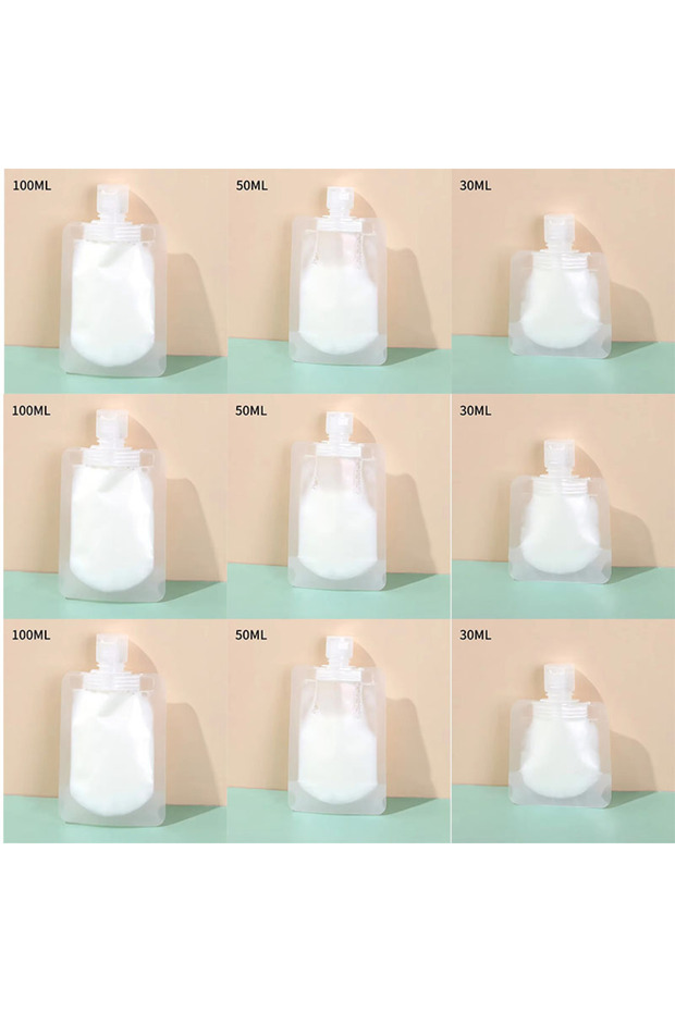 3 set(9pcs) 2-10Pcs Shampoo Makeup Fluid Sub Bottle Packaging Bottle Portable Travel Liquid Soap Ref