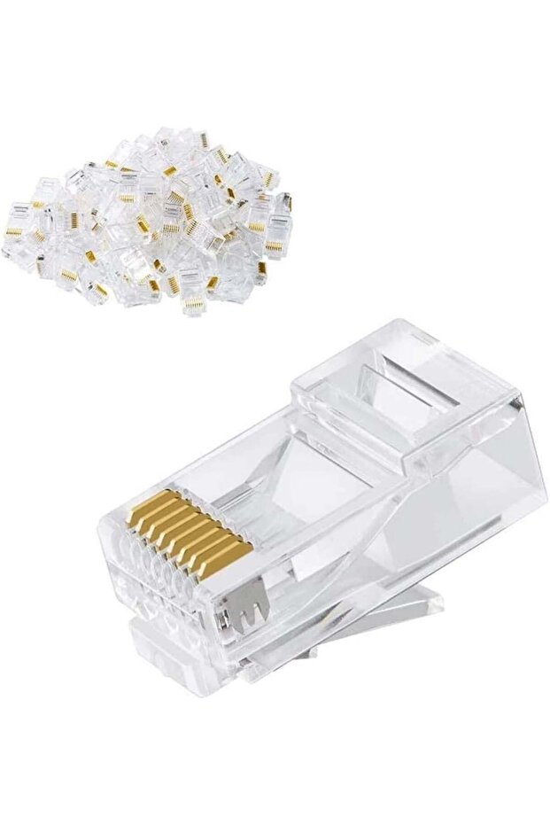 موصلات شبكة RJ45 (كريستال) فئة Cat6/Cat6A - عبوة 100 حبة