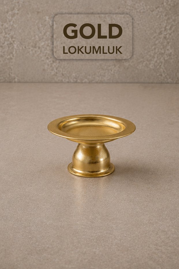 Decorative Gold Presentation Bowl - Coffee Side Tray, Turkish Delight Macaron Bowl, Promise Engagement Candy Chocolate Treat Bowl