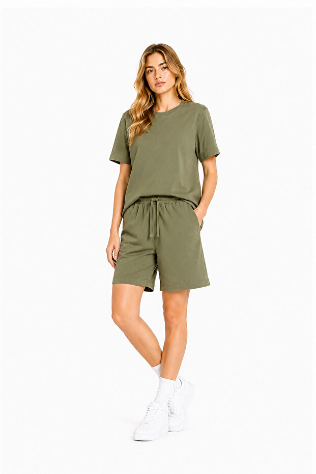 Regular %100 Cotton Basic Shorts Set - 5