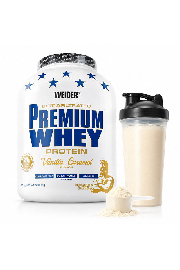 Premium Whey Protein Vanilla Caramel 2.3kg, 76 Servings – Muscle Growth & Recovery Protein Powder