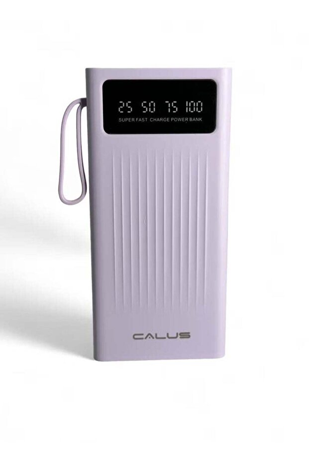 P008 Purple 1000mAh PD Power Bank with Built-in 4 Charging Cables & Torch – Portable Fast Charging, Compact Travel Power Solution for Smartphones & Gadgets
