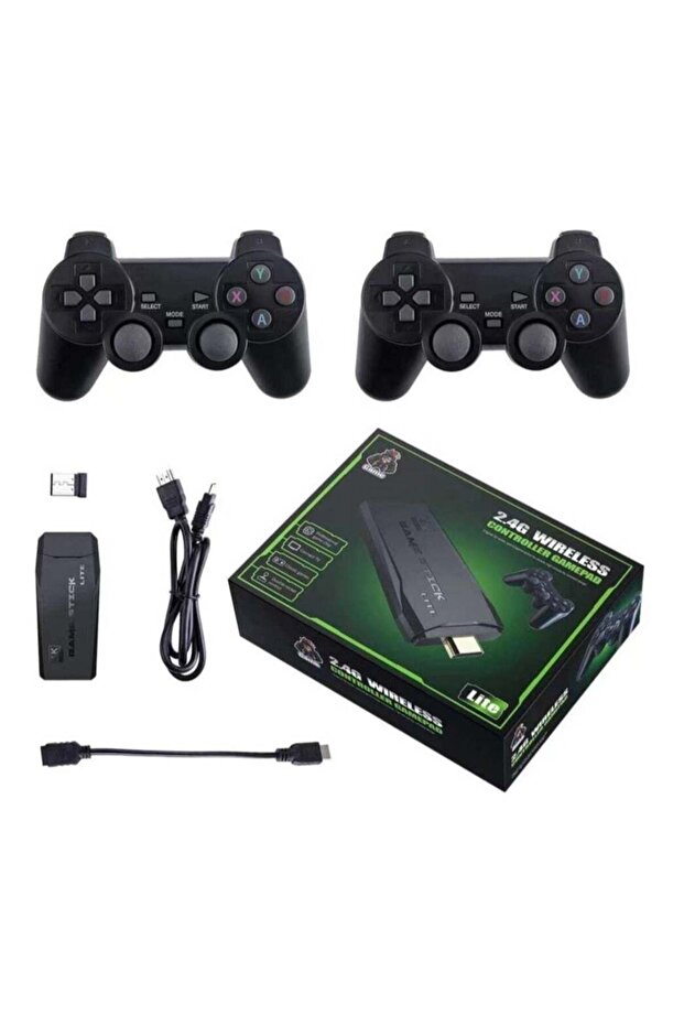 HD Classic Game Console, 10000+ Built-in Games, 9 Emulators, HDMI Output, Dual 2.4G Wireless Controllers