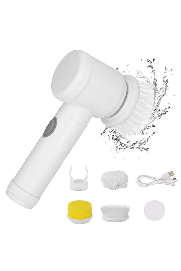 Rechargeable Electric Spin Scrubber, 3 Brush Heads