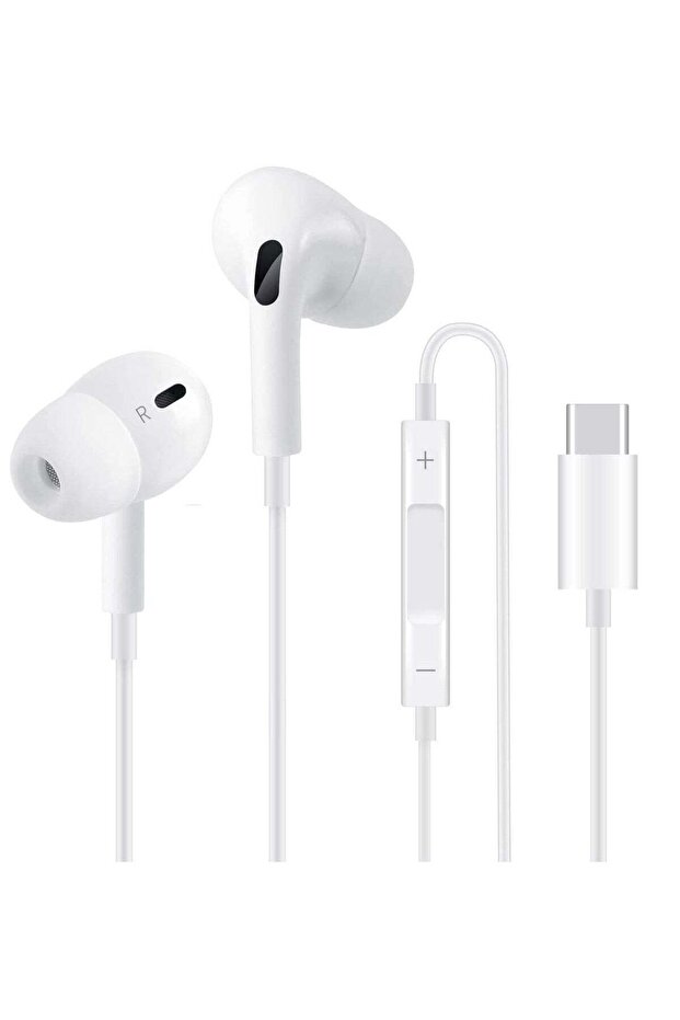 USB C Headphone, Type C Earbuds Wired with Mic & Volume Control, Noise Isolating