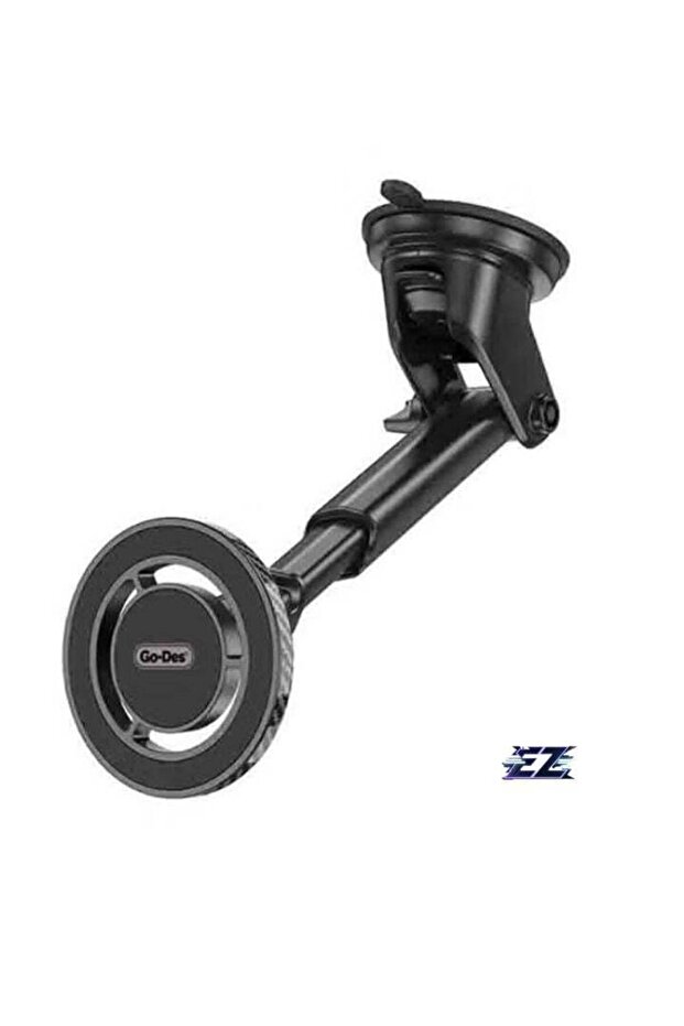Magnetic Car Phone Holder – Telescopic Design with 360° Rotatable Suction Cup (Black)