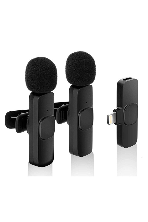 Wireless Lavalier Microphone for iPhone 7 8 X XR XS 11 12 13 Max Pro SE - 2.4GHz Lapel Mic for Recording YouTube Facebook Live Stream Tiktok Vlog Interview