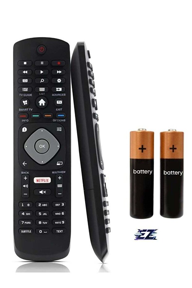 Replacement Remote Control for Philips TV by LEV, Universal LCD LED 3D HD Smart TV with Netflix - No Setup Required