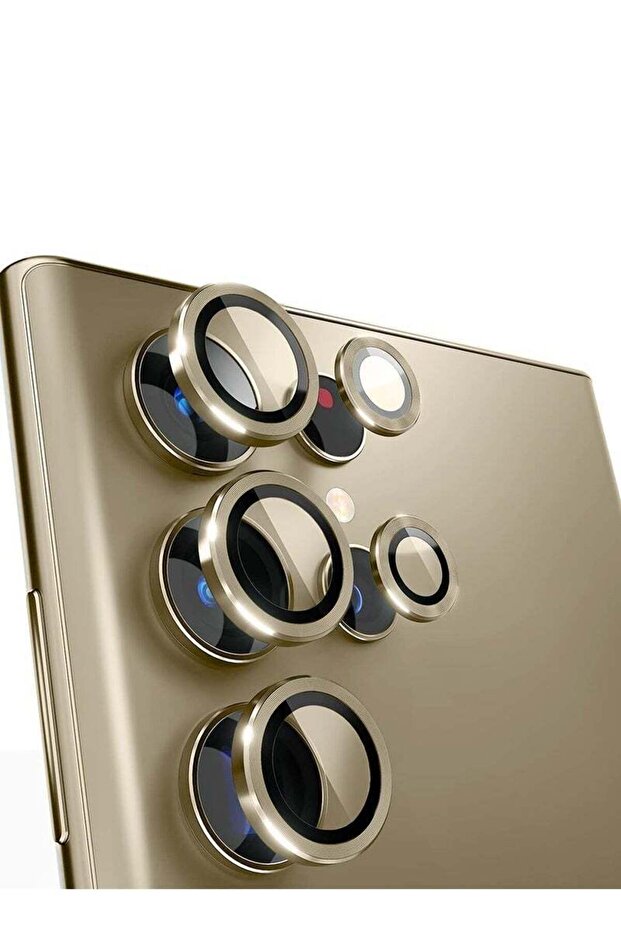 Premium Camera Lens Film Protector Shield for Samsung Galaxy S24 Ultra 5G 2024 – Clear/Gold