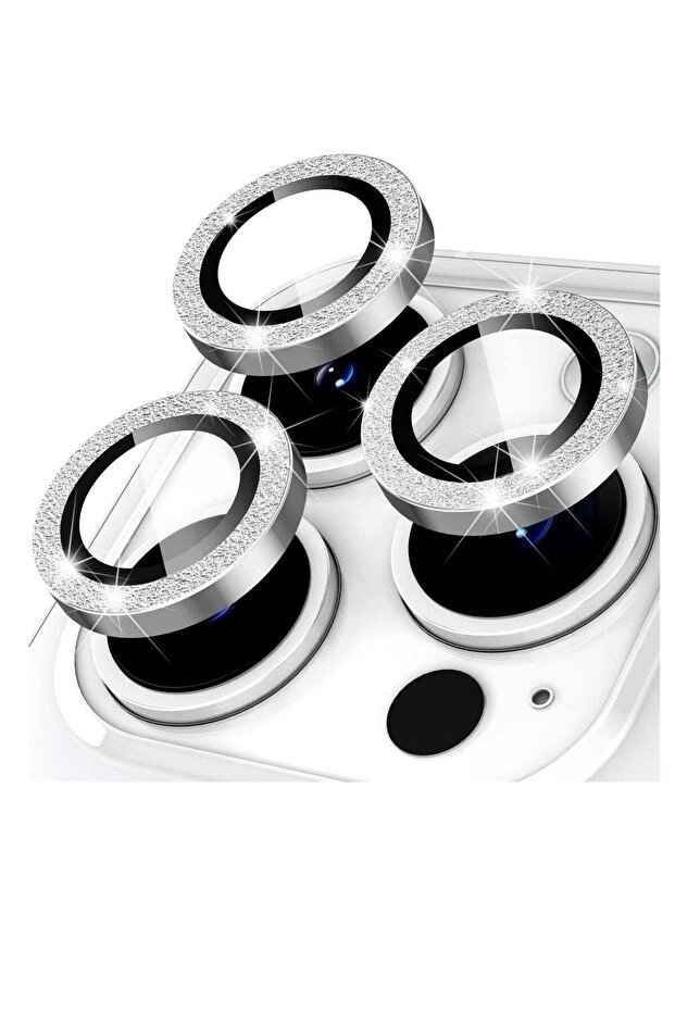 Camera Lens Protector for iPhone 14 Pro/Pro Max [Glitter Diamonds] - Silver