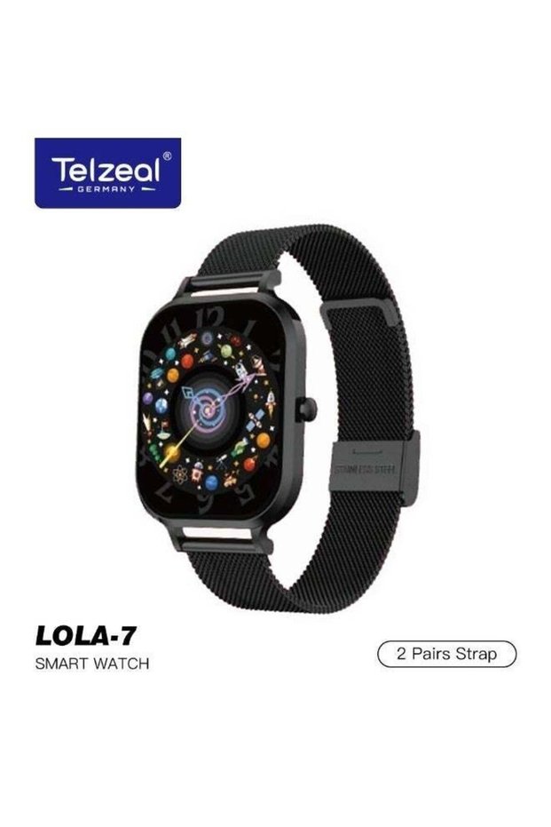 LOLA-7 Super-Slim Stylish Smartwatch for Women | Stainless Steel, 2 Straps, Fitness, HR, Sleep