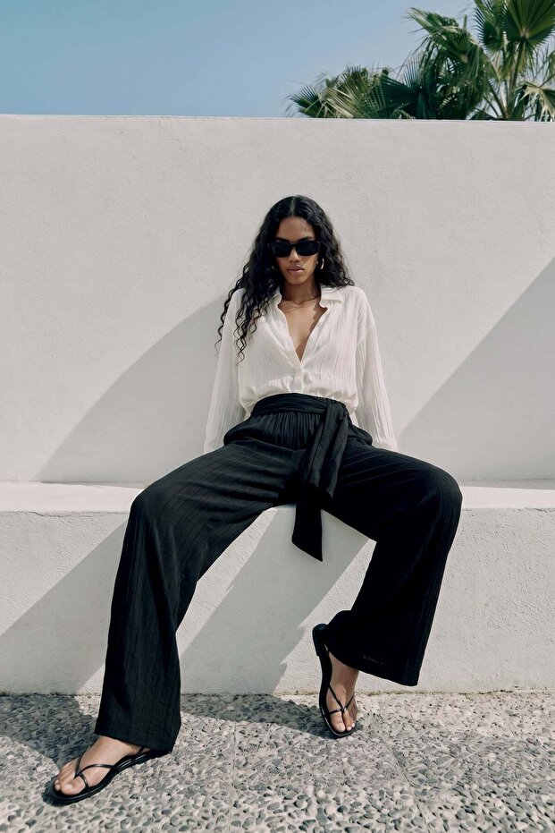 Belted Trousers - Black