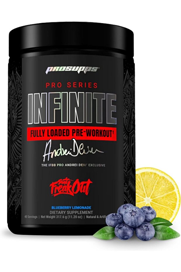 Pro Series Infinite Fully Loaded Pre-Workout Powder, 40 Servings - Blueberry Lemonade
