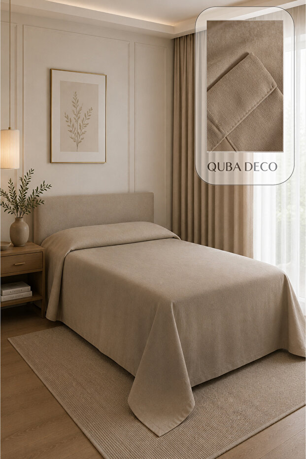Velvet Textured Double Single Layer Island Bedspread Bedroom Children's Room Guest Room