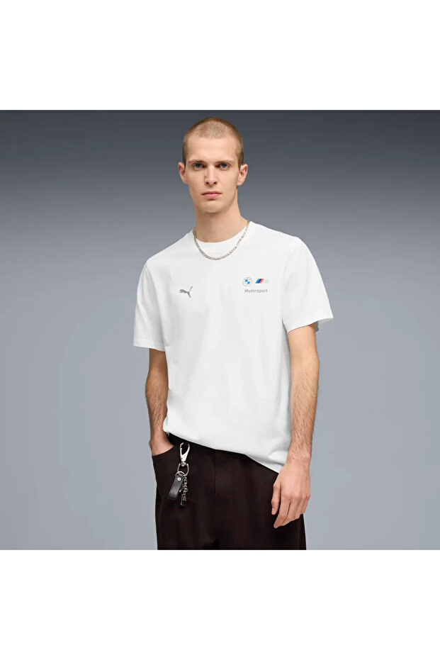 Bmw Mms Ess Logo Tee White Men's T-Shirt & Polo