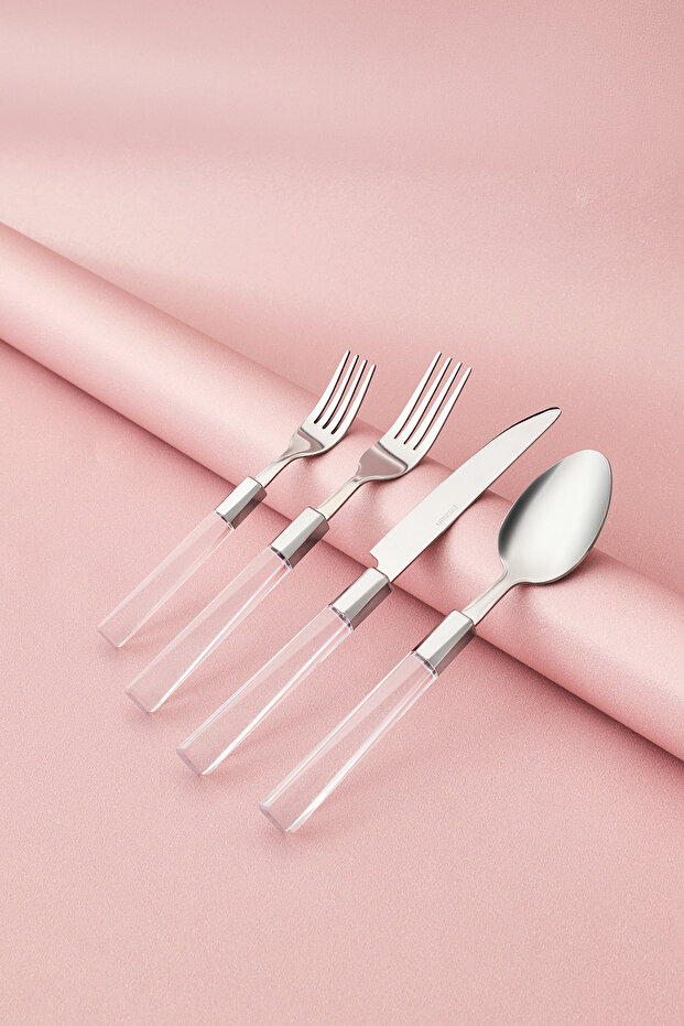 Mirella 24 Piece Cutlery Set for 6 People Transparent