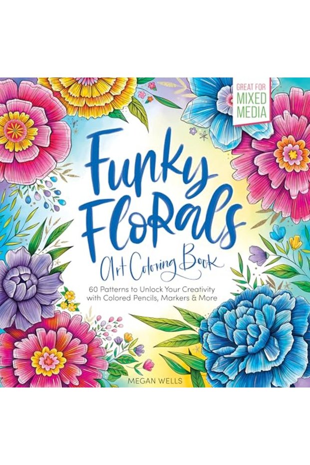 Funky Florals Art Coloring Book