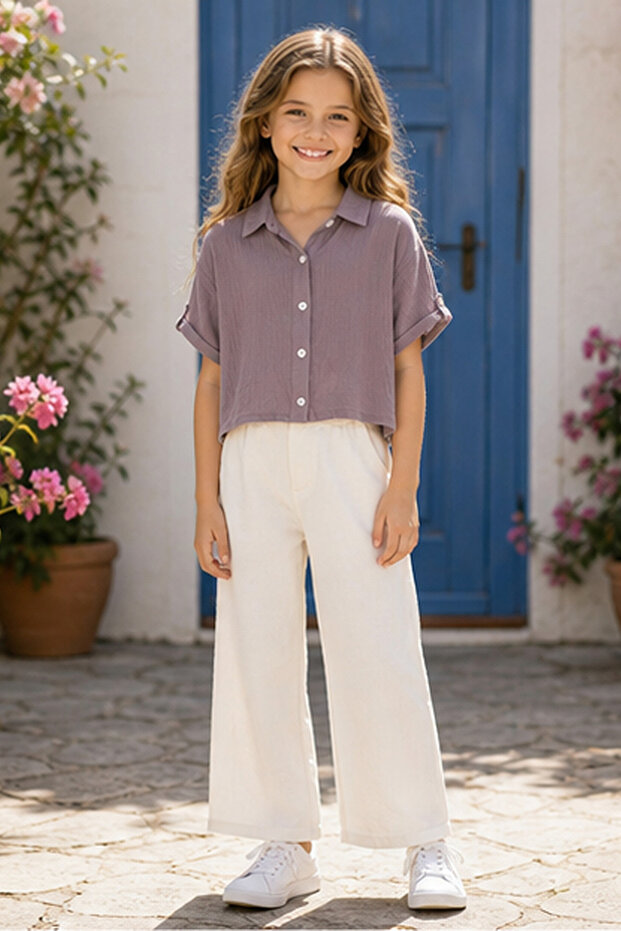 Girls Crop Shirt