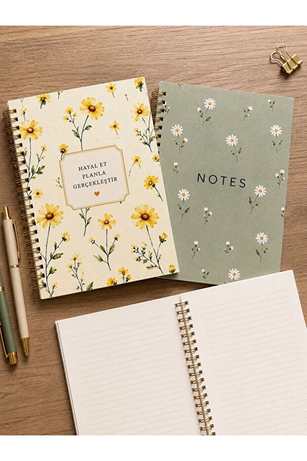 A5 Spiral Bound Lined 2-Pack Notebook Notepad, School Notebook 120 Sheets - 3