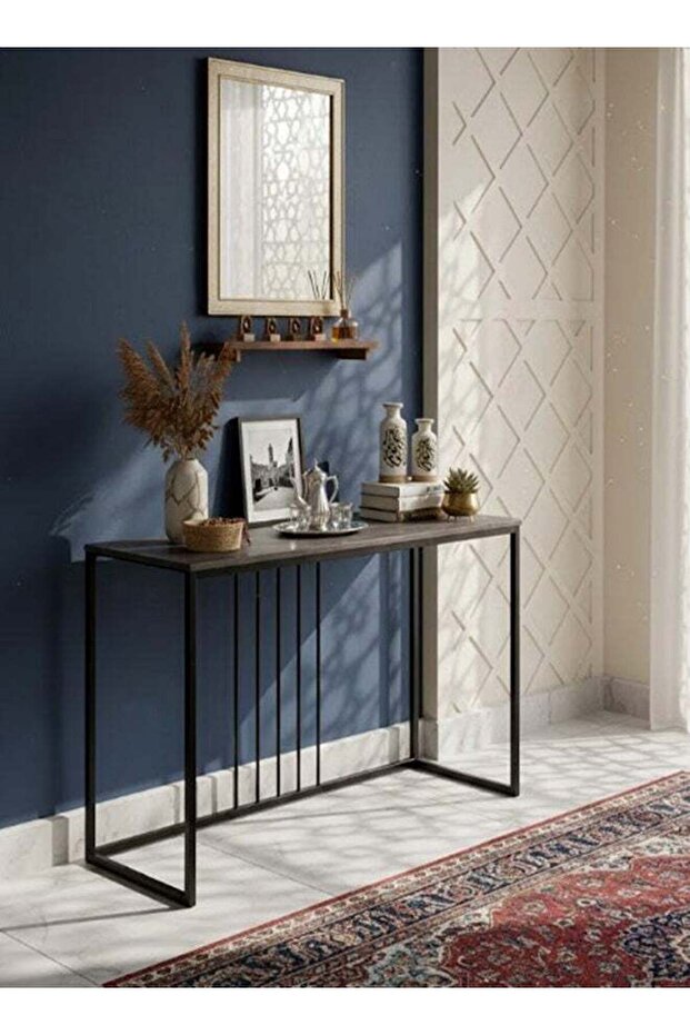 Rectangular Console Table Metal Frame 120x40x80 CM - 6