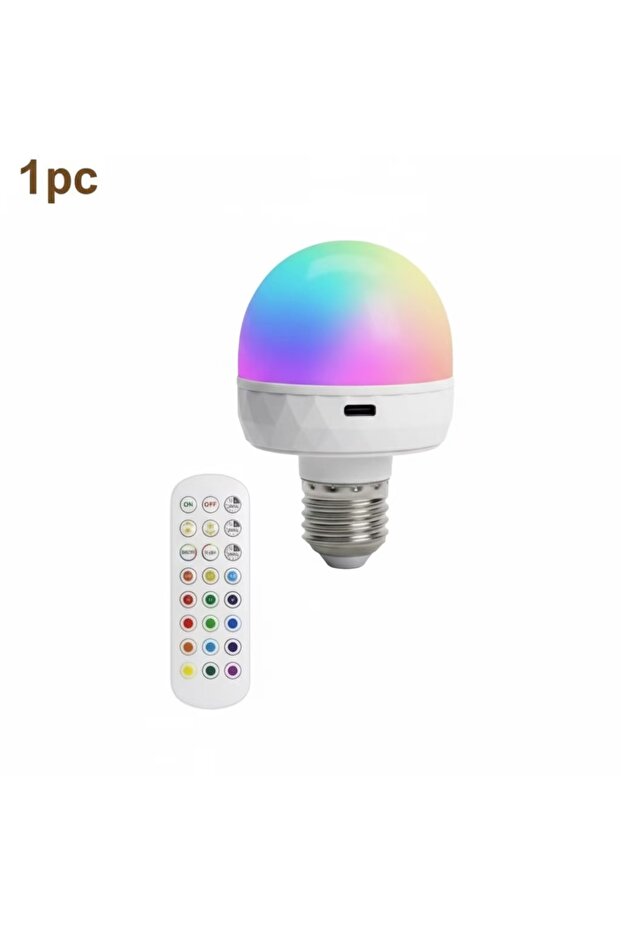 مصباح LED RGB ذكي قابل للشحن عبر USB بجهد 5 فولت مع تحكم عن بعد قابل للتعتيم لغرفة النوم وجانب السرير وغرفة المعيشة