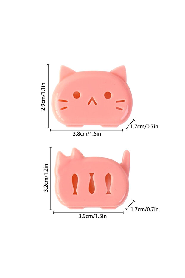 4pcs 4Pcs Portable Plastic Cat Design Toothbrush Head Covers Travel Toothbrush Protector Cap for Hom