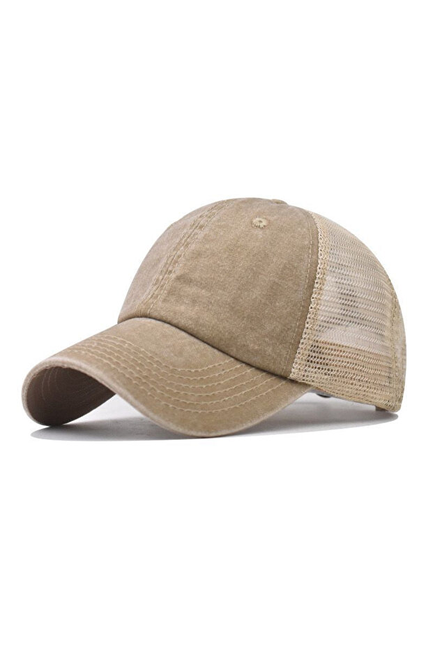 Khaki Spring and summer mesh hats for men and women, thin, breathable, sun resistant, sun shading, b