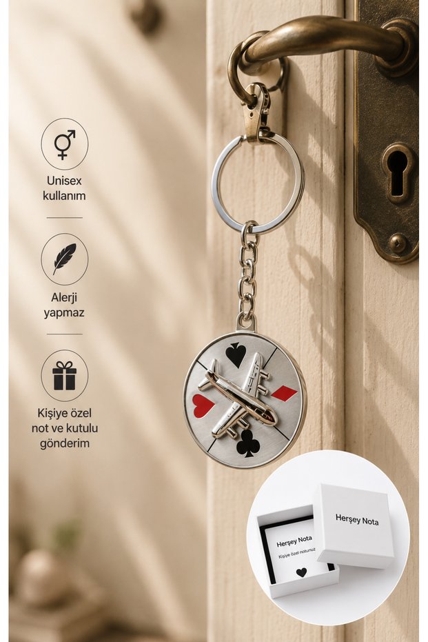 Russian Roulette Rotating Cross Airplane Metal Keychain – Unisex Bag and Key Accessory