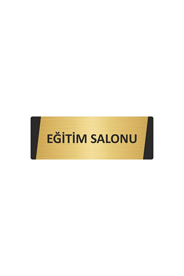 Educational Hall Metal Warning Sign 5X20 cm Gold Color