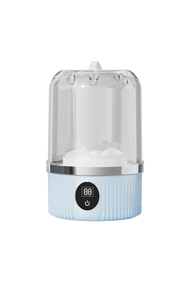 Blue Mini Washing Machine Household Electric Washing Cup Underwear Socks Small Wireless Charging Was