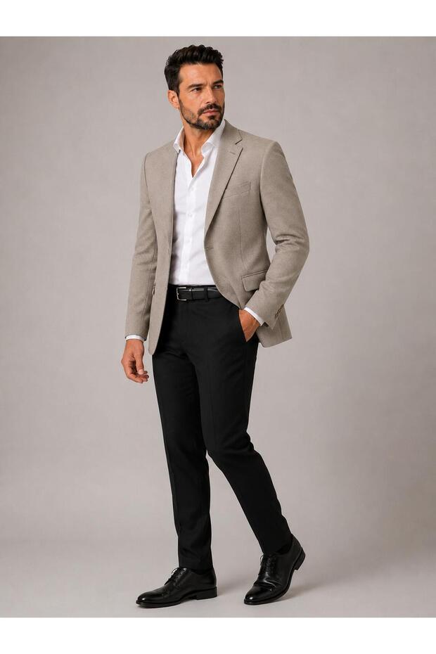 Men's Italian Cut Half-Fitted Blazer Jacket Classic and Modern Elegance - 7731