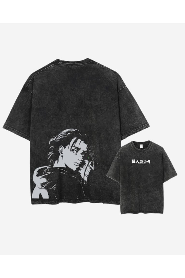 Attack on Titan Printed Washable Vintage Unisex Oversize T-Shirt