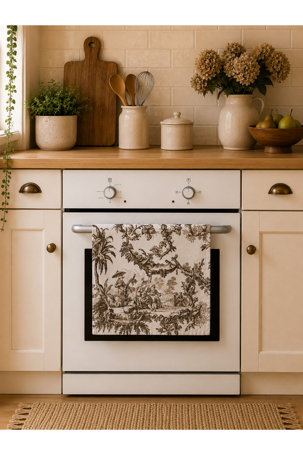 Decorative Digital Printed Fabric Oven Cover and Ornament Kitchen Decor (Sk-Fö-12)