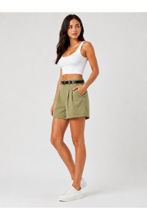 Women's Pleated Shorts No Show Underwear Women's Shorts Pleated-Shorts