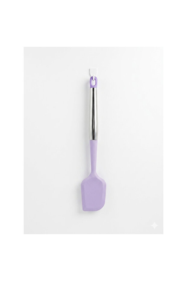 Silicone Spatula, Lavender, Stainless Steel Handle